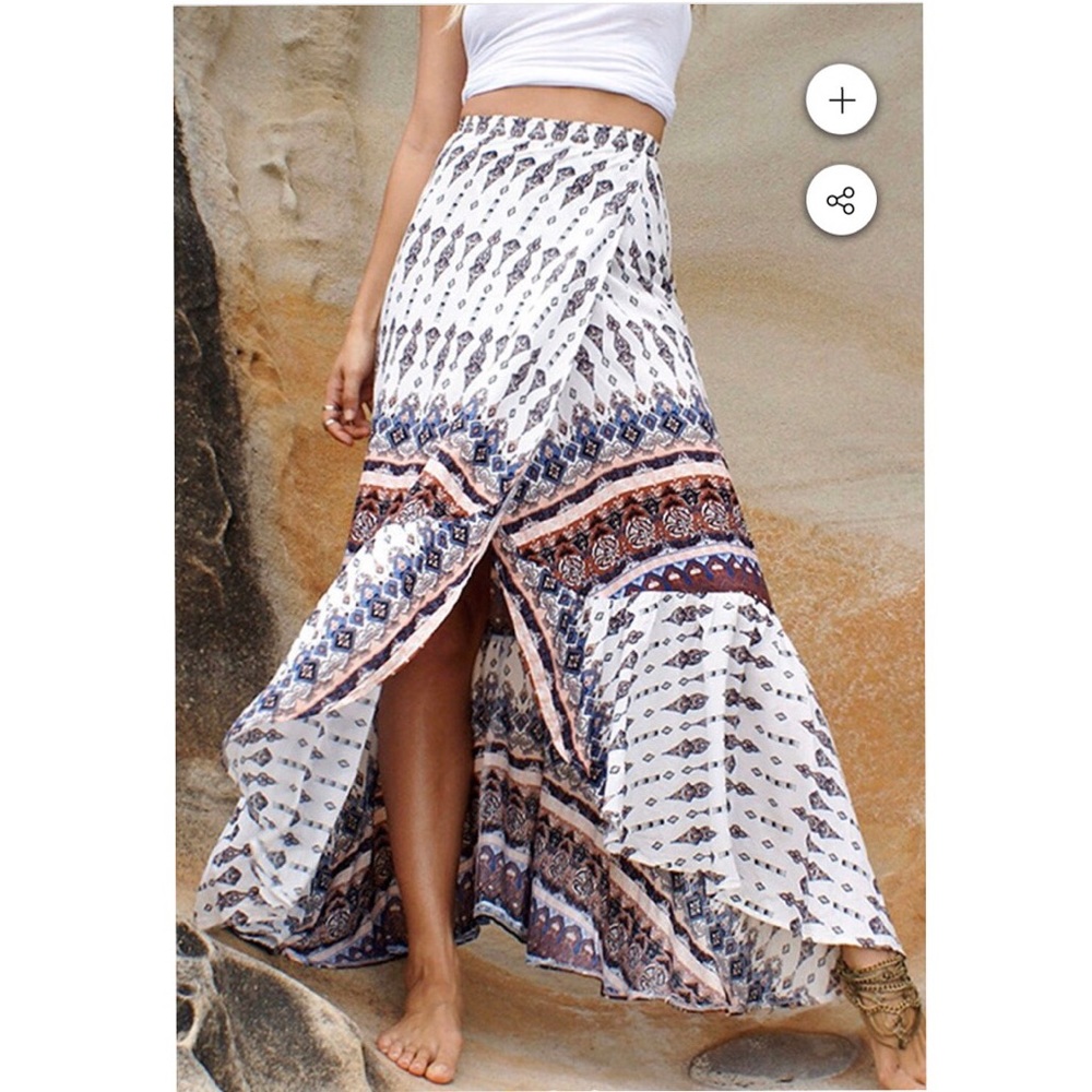 CUPSHE skirt bohemian multicolor one size fits all